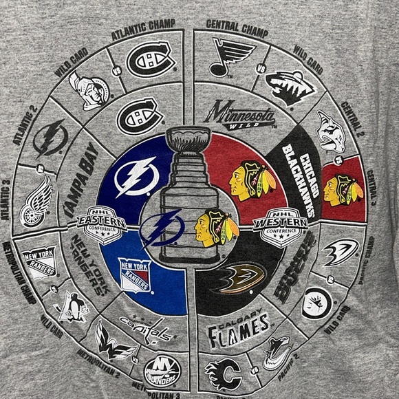 Chicago Blackhawks 2015 Stanley Cup Champions Gray T-shirt- Large - Picture 5 of 5